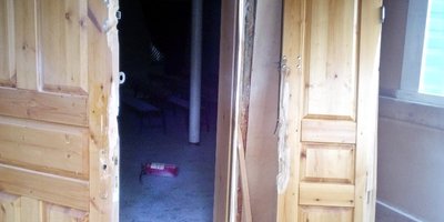 Foto: acto de vandalismo en el pueblo de Chunsky, 2017