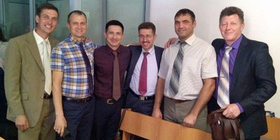 In the photo from left to right: Alexey Budenchuk, Konstantin Bazhenov, Felix Makhammadiev, Alexey Miretsky, Roman Gridasov, Gennady German
