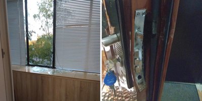 Durante l’assalto, le forze di sicurezza hanno abbattuto finestre e porte. Chelyabinsk. Settembre 2022