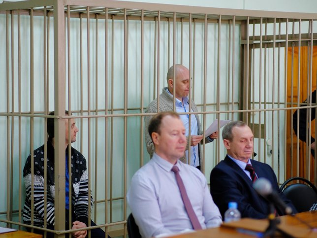 Maksim Morozov addresses the court with his final statement. August 2023