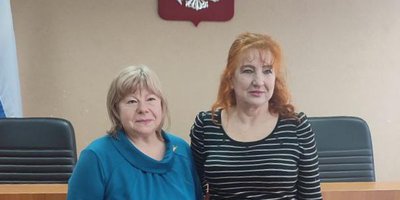 Tatyana Galkevich e Valentina Vladimirova in aula il giorno dell’annuncio del verdetto, il 14 febbraio 2024