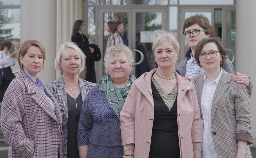 Family members came to support the believers