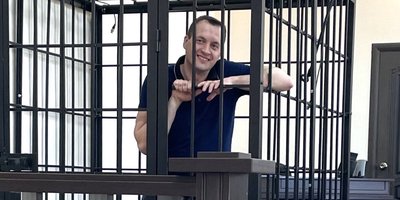 Nikolay Saparov in the court room, March 2025