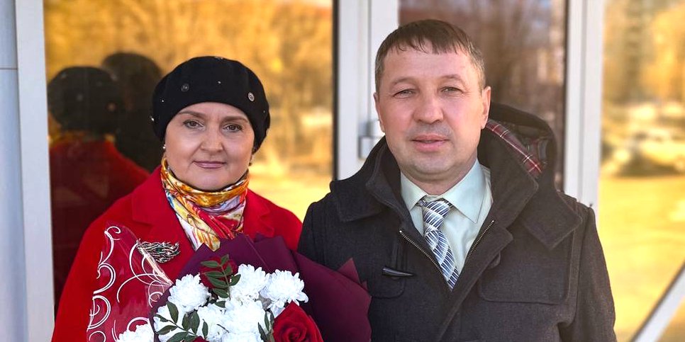 Сергей и Ирина Скудаевы в день заседания, 25 марта 2025 года