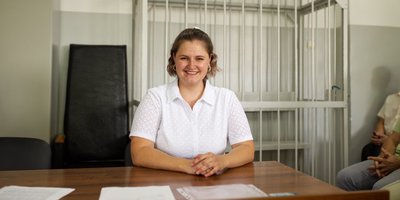 Василина в зале суда в день оглашения приговора, 31 июля 2025 года